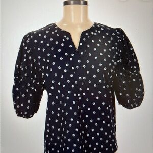 Chico's Zenergy Blue/Grey Patterned Blouse